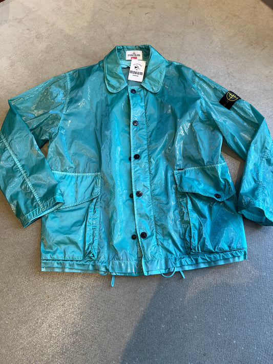 Supreme Stone Island New Silk Light Jacket Light Blue L