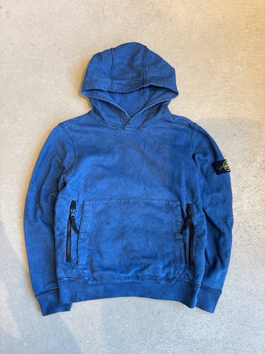 Stone Island Junior Hoodie Blue Marble Size 10Y / 142