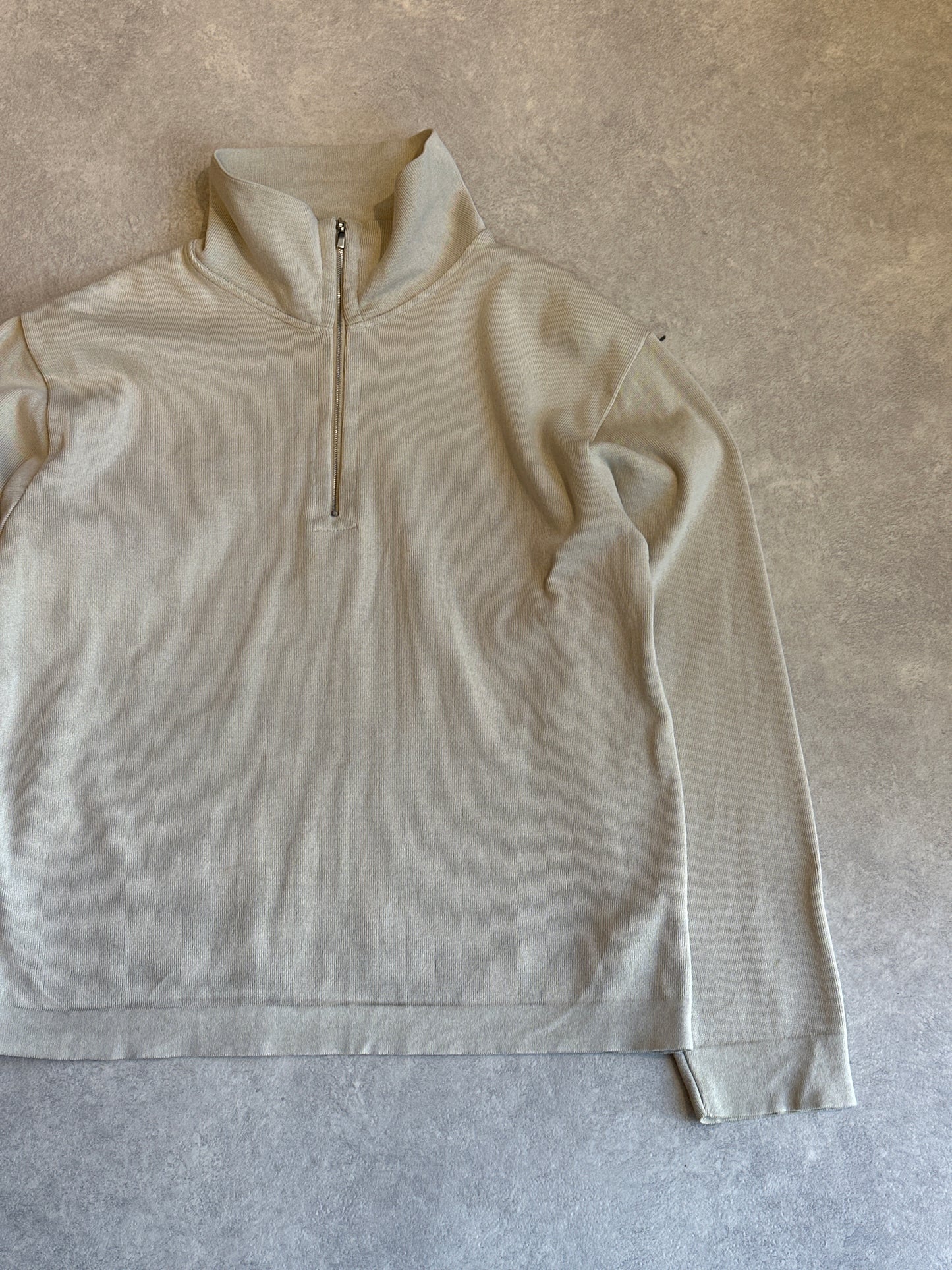 C.P Company 1/3 Zip up Beige Knitted Sweater