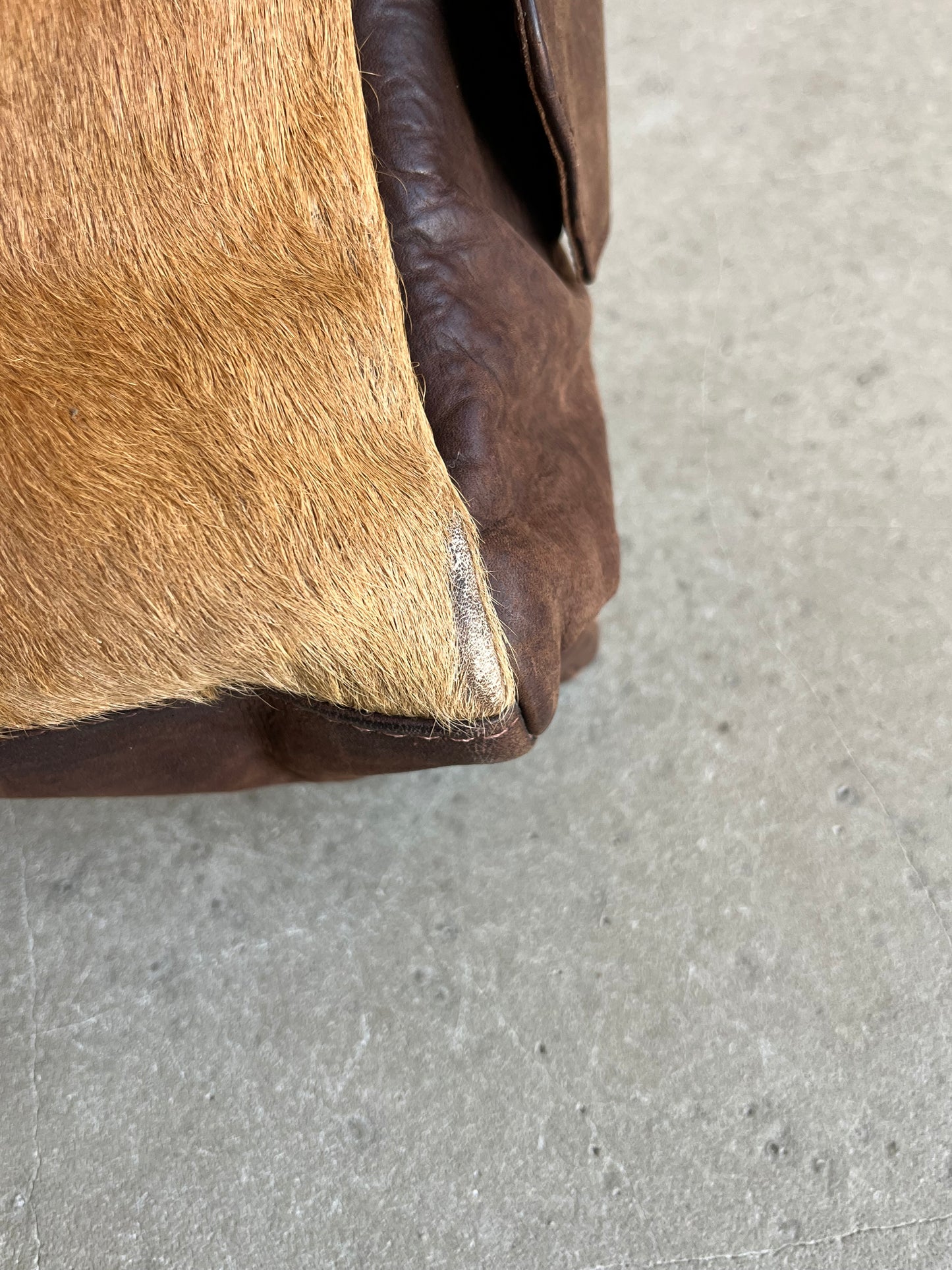 Vintage Cowskin Leather Handbag