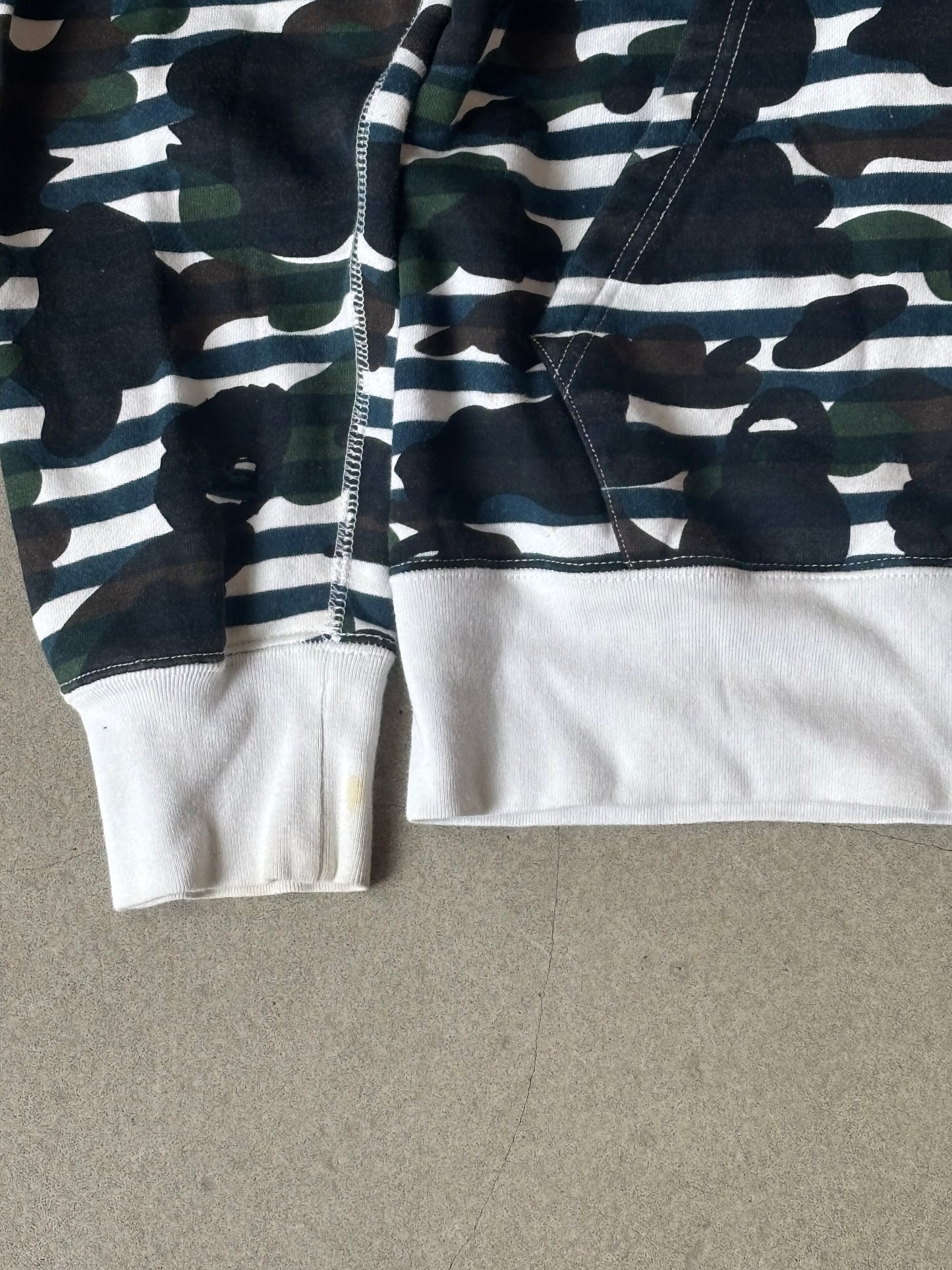 Bape Hoodie Striped Camo L