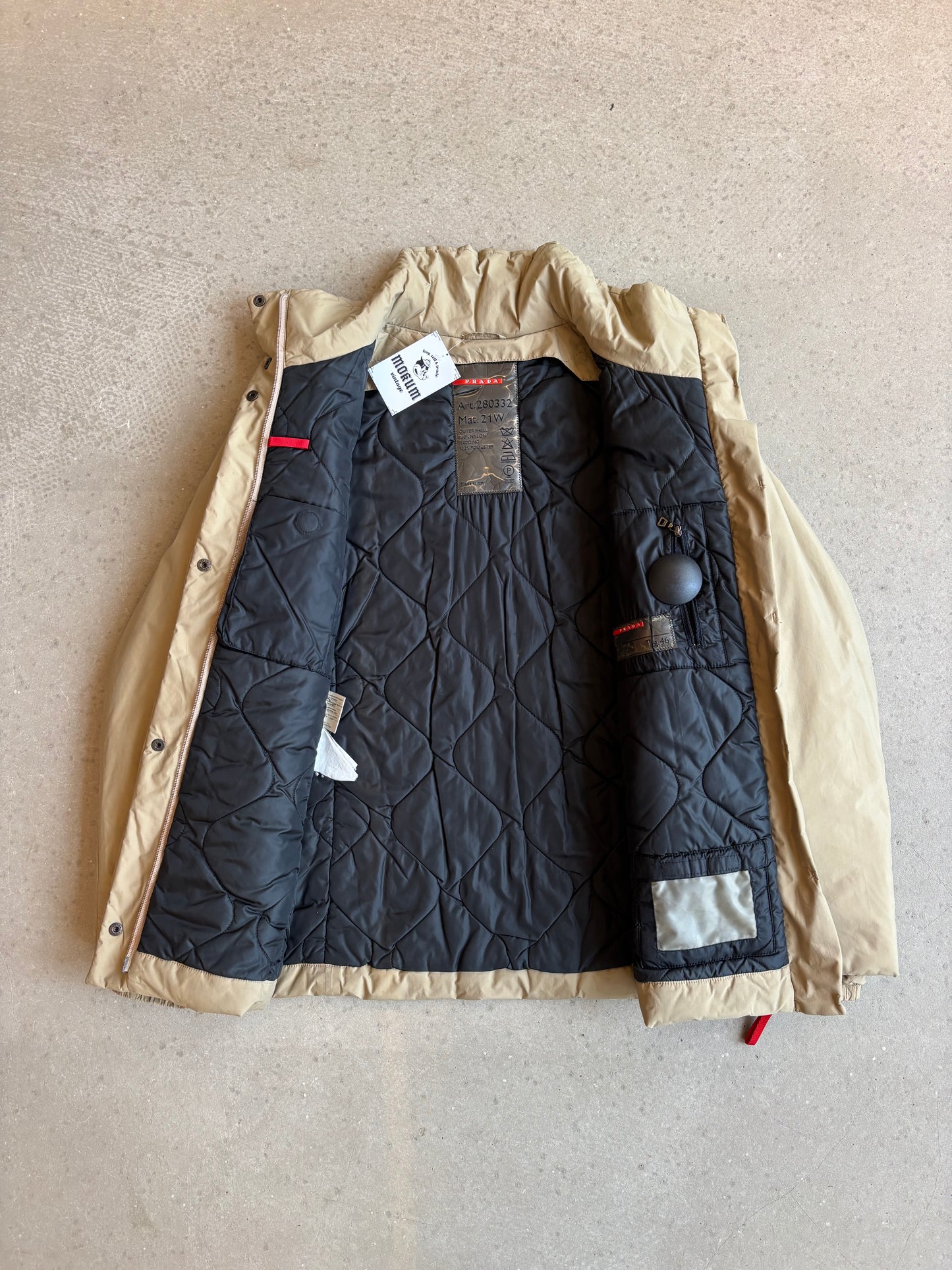 Prada Vintage Beige Down Coat