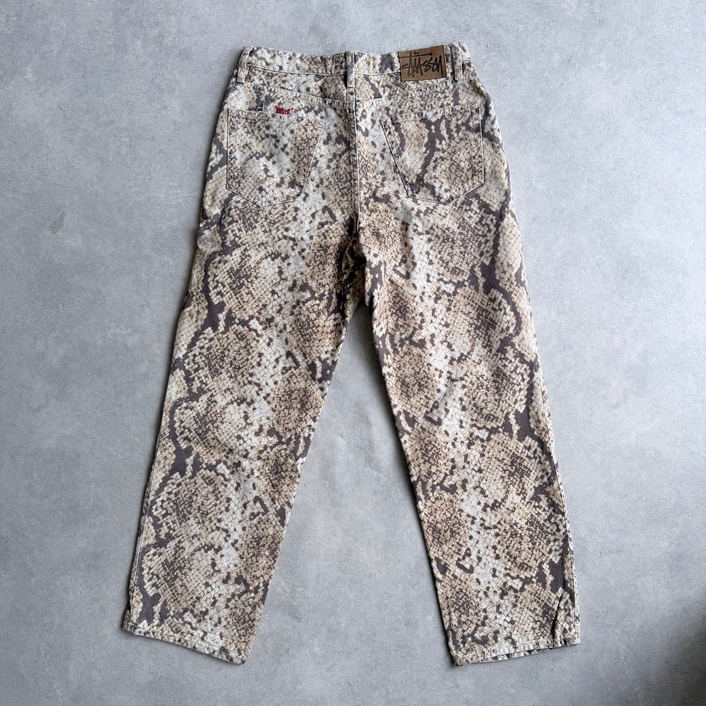 Stussy Washed Canvas Big OL Python Jeans W29 L 32