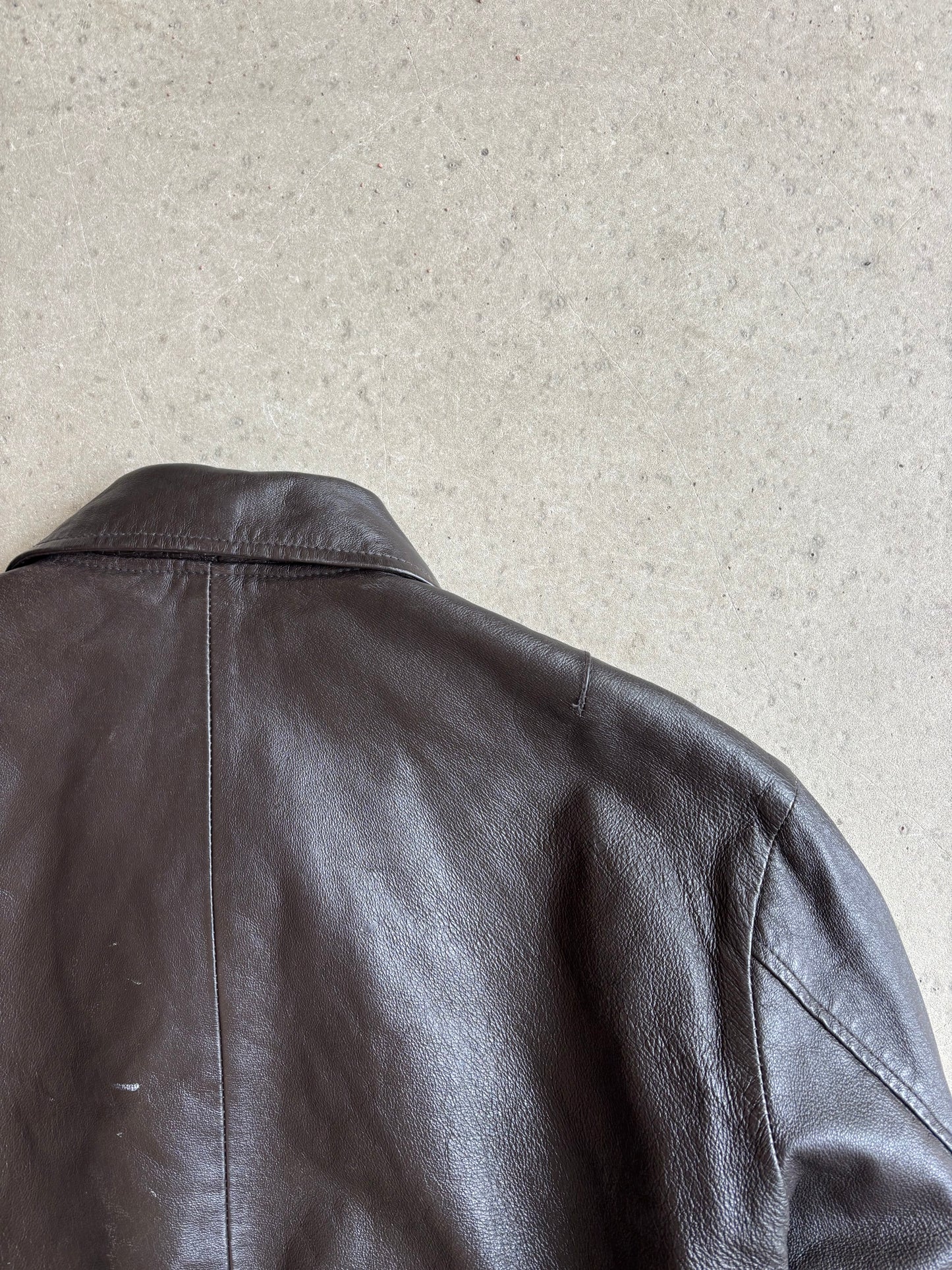 Diesel "Faker I" Leather Jacket Black Large