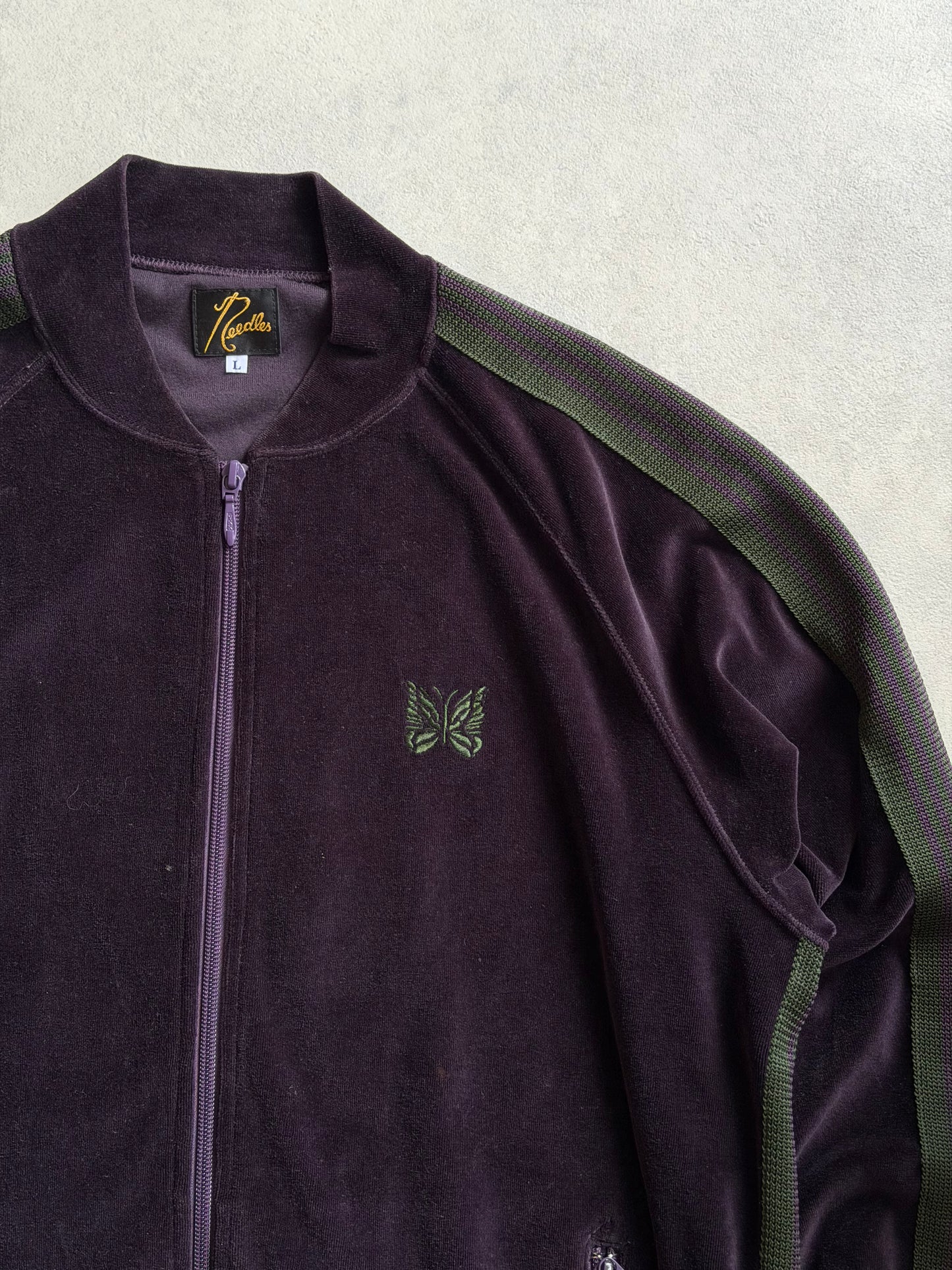 Needles Velour Purple Jacket Size Large