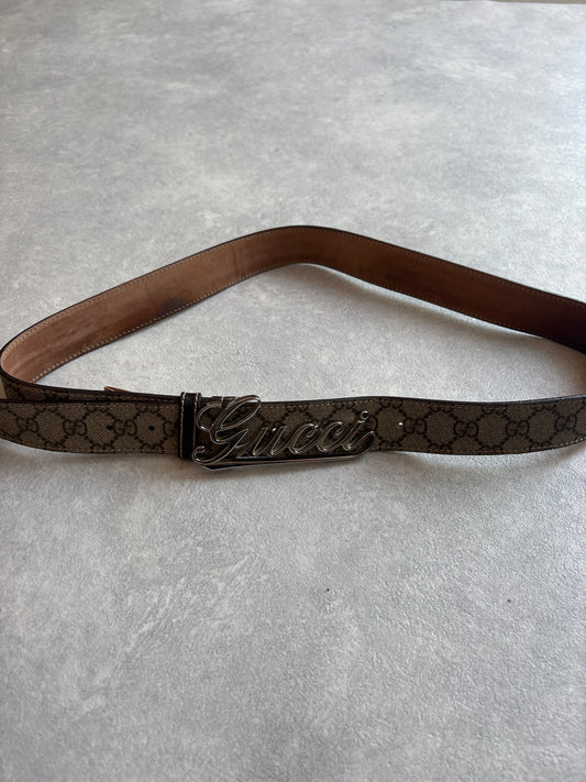 Gucci Monogram "GUCCI" Buckle 115 cm