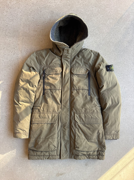 Stone Island Junior Down Jacket Khaki 14