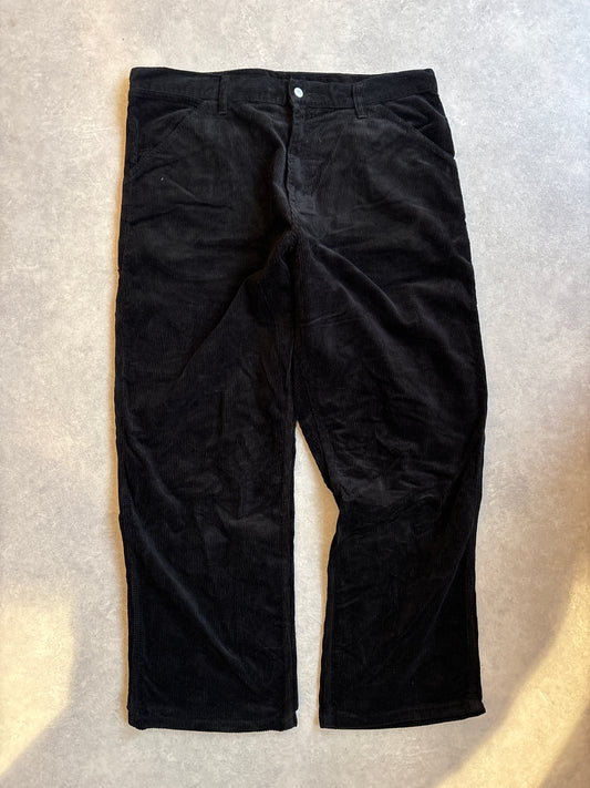 Carhartt WIP X Pop Trading Company Corduroy Black Pants 38 x 32