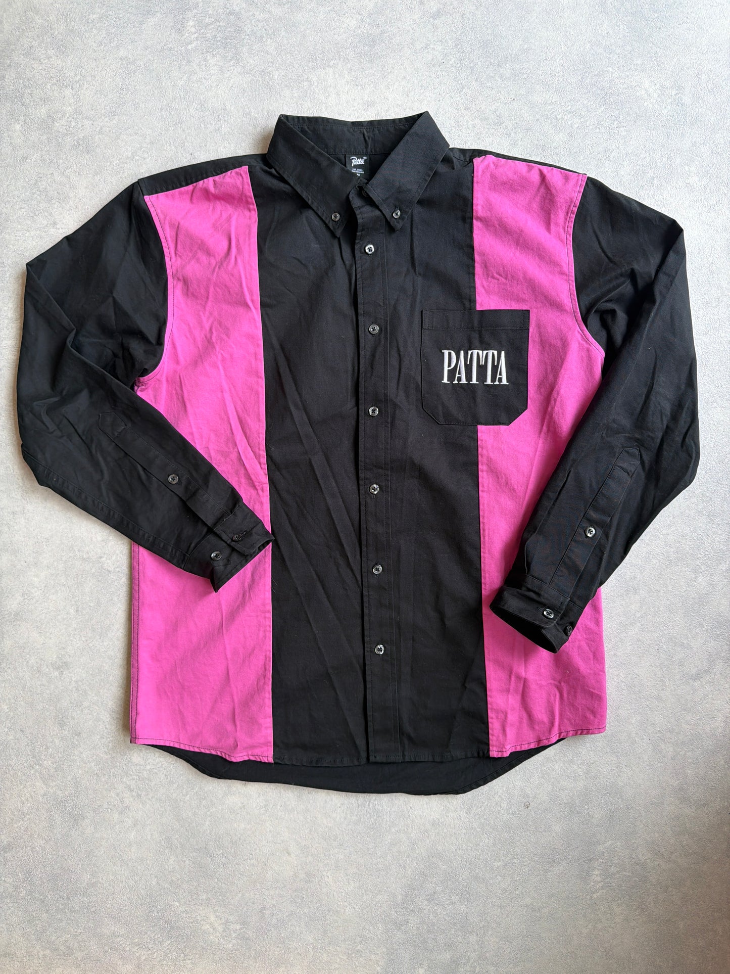 Patta Panelled Relaxed Button Down Shirt M