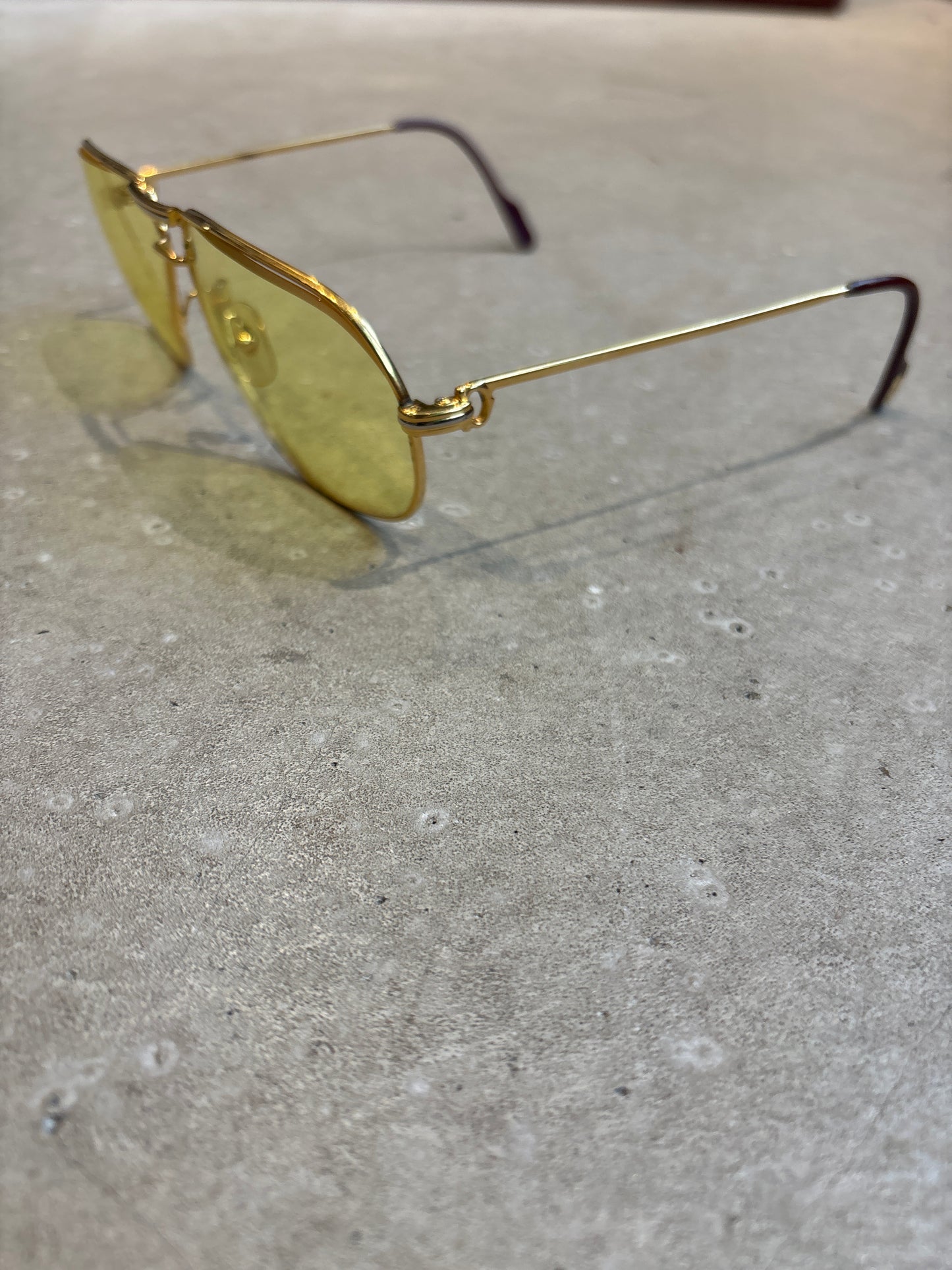 Vintage Cartier Sunglasses Yellow