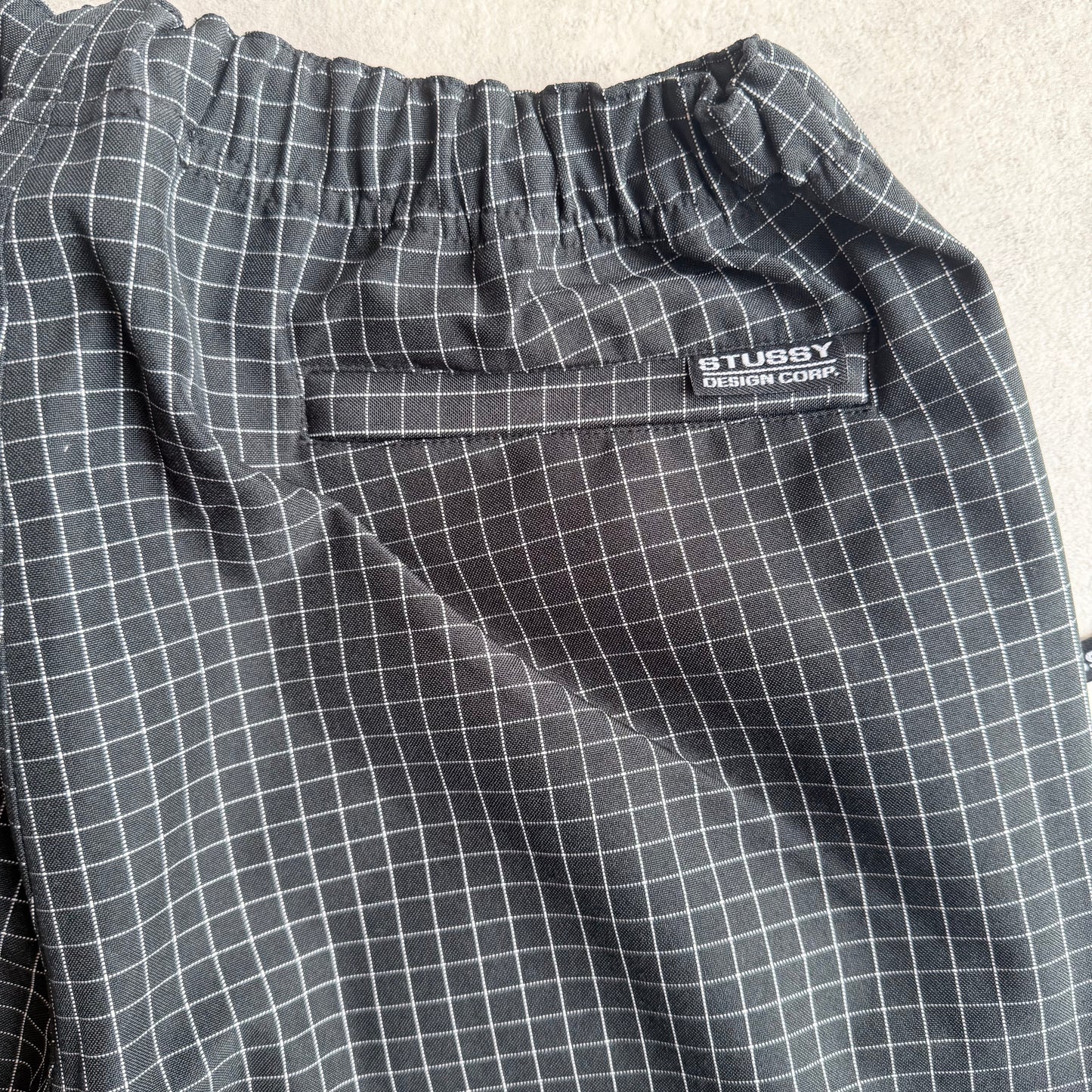 Stussy Grid Brushed Beach Pants Black M