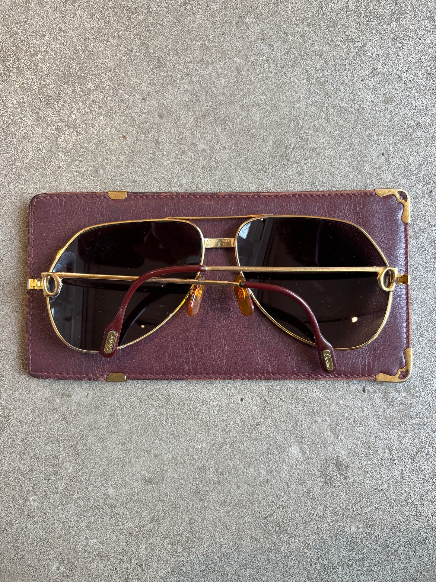 Vintage Cartier Santos Sunglasses Brown