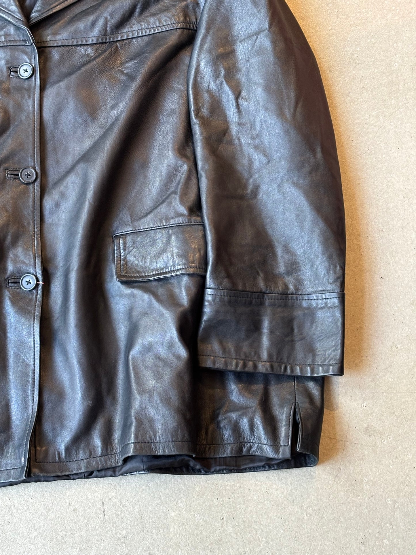 Vera Pelle Leather Jacket Black L
