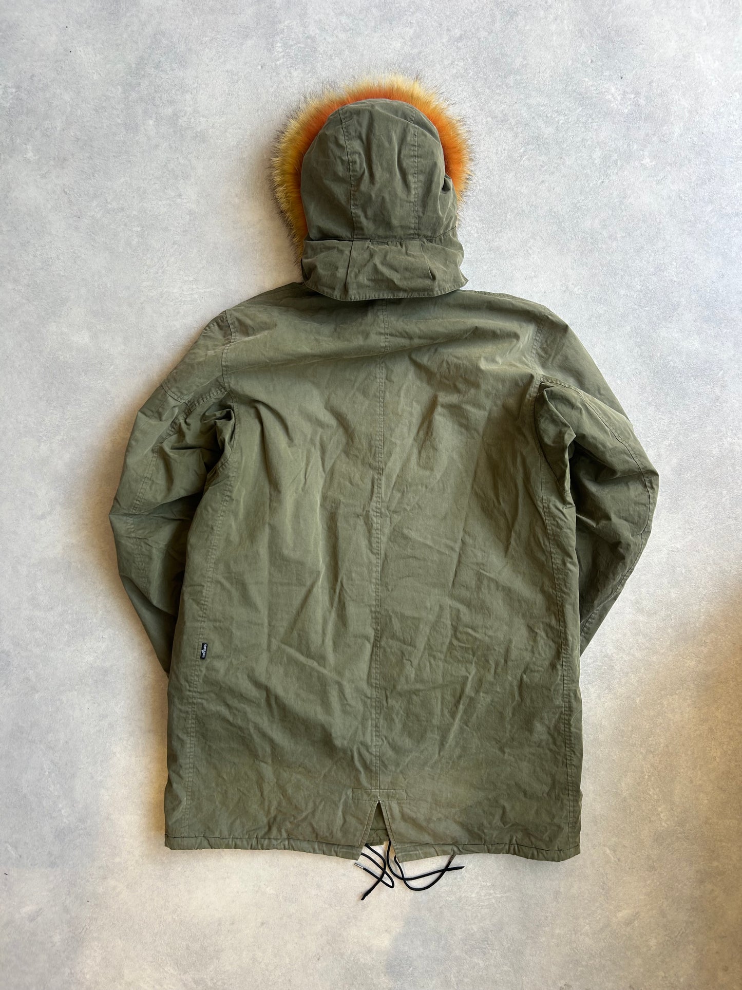 Stone Island Shadow Project Tela 50 Fili 2L Fur Hood Jacket Green XL