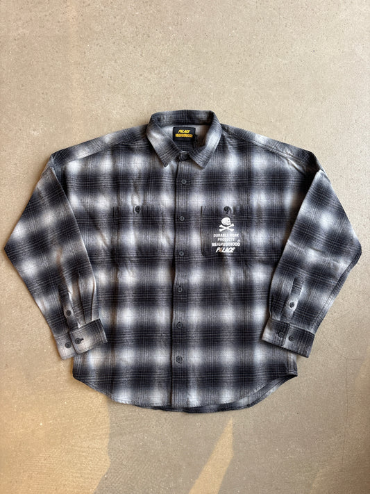 Palace x Neighborhood Shirt Grey Ombre Plaid