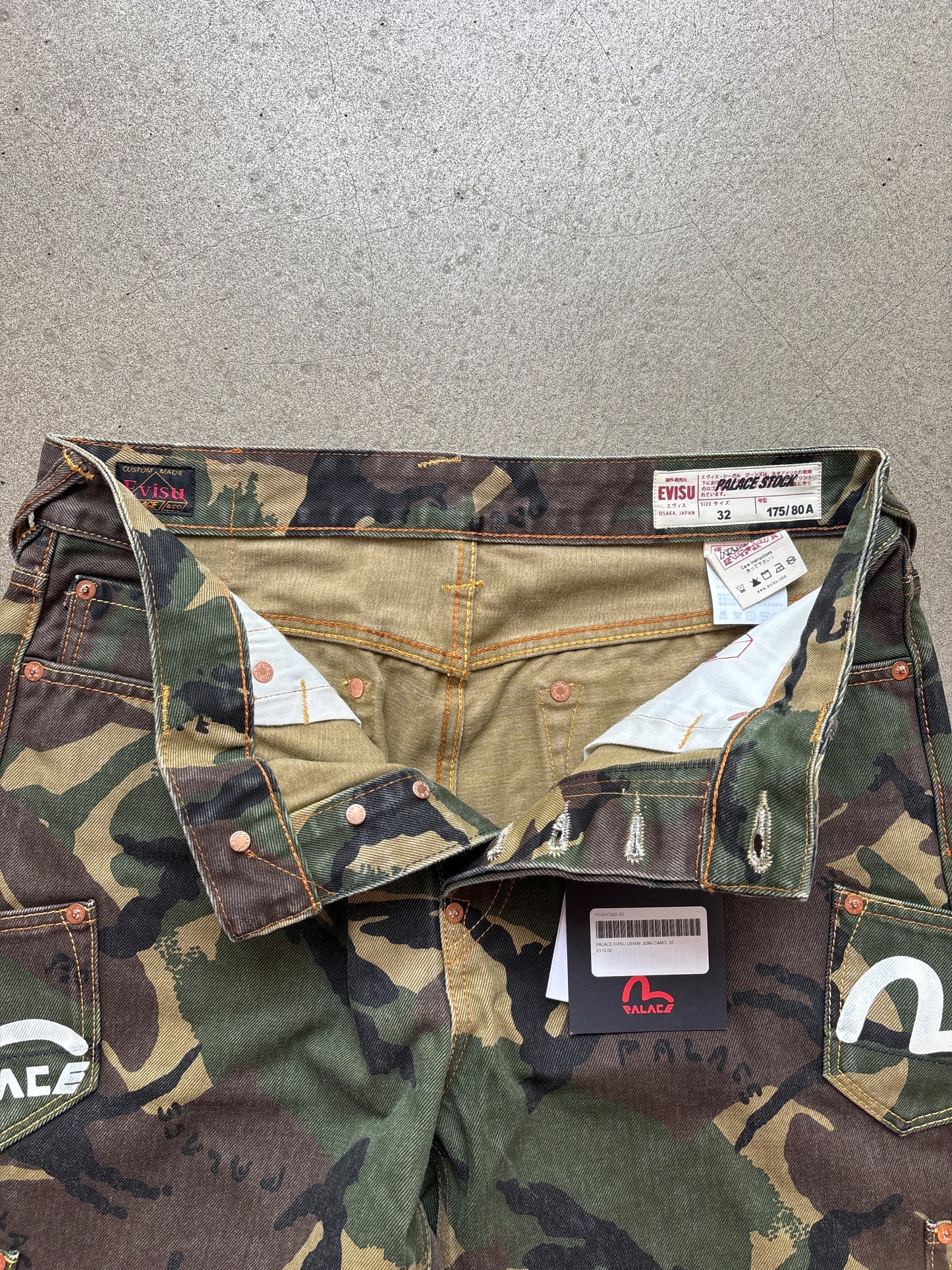 Palace x Evisu Denim Jean Camo