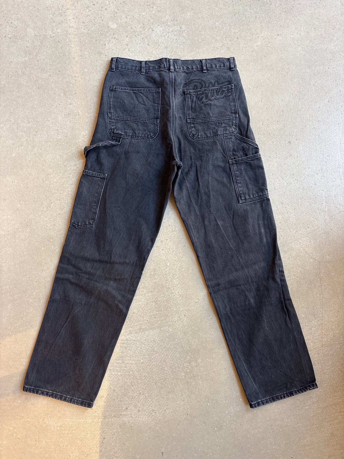 Patta Double Knee Denim Pants Black 34