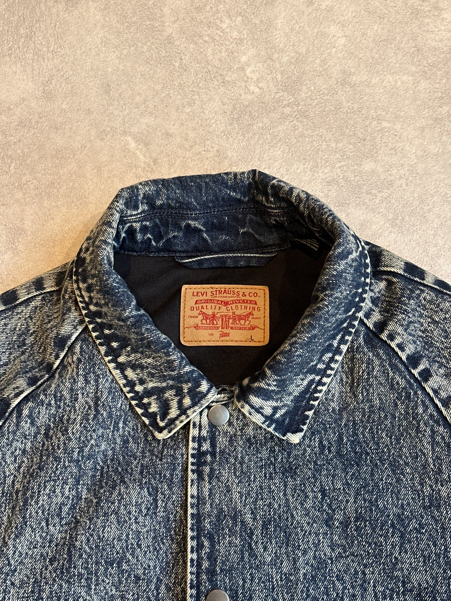 Patta x Levi's Acid Wash Denim Jacket Size L