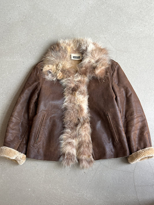 Oakwood Leather Fur jacket Size L