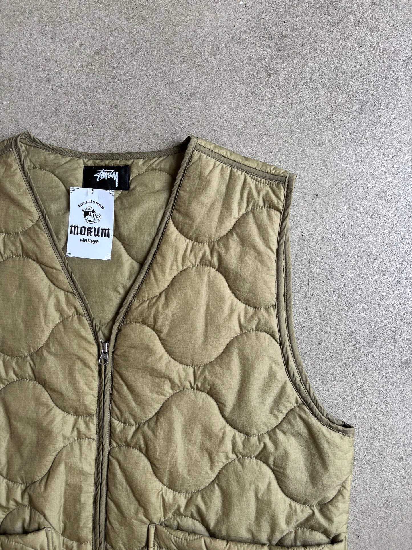 Stussy Quilted Liner Vest Green Large
