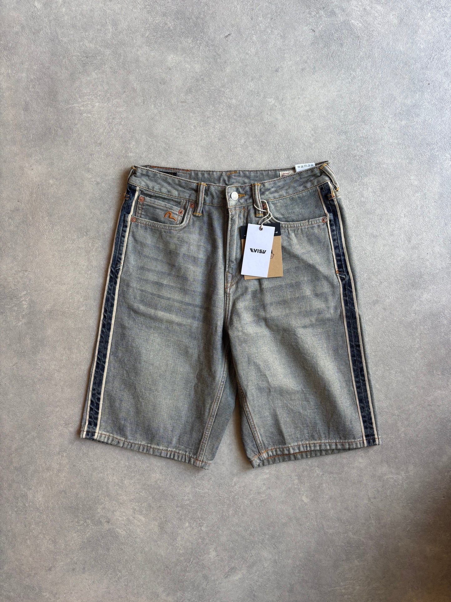 Palace Evisu Long Denim Short Reverse Indigo
