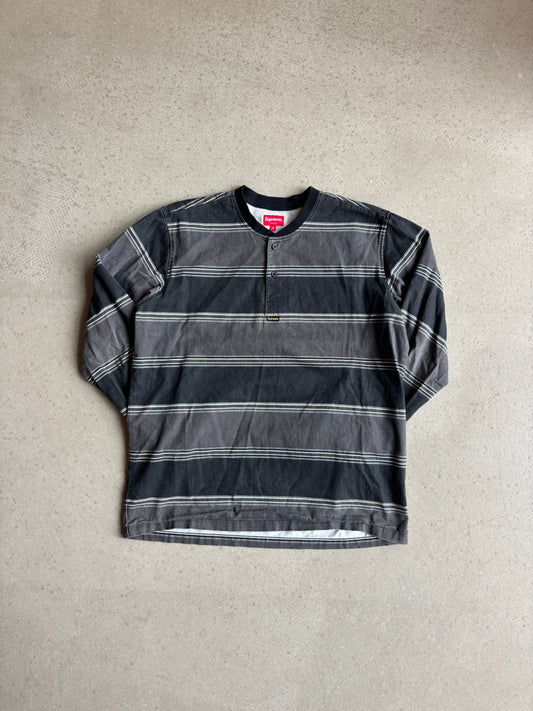 Supreme Striped Longsleeve Black Medium