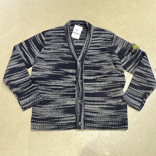 Stone Island Knitted Cardigan Black Grey XL