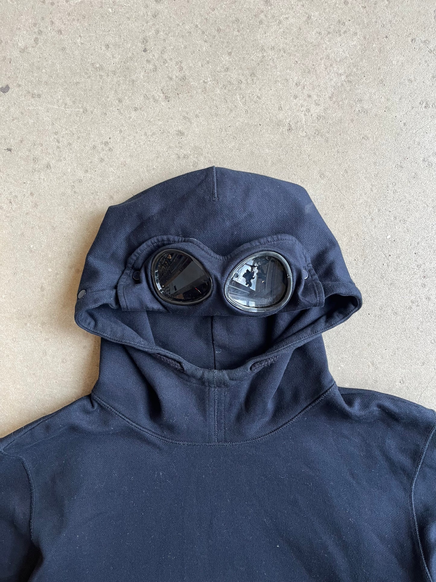Cp Company X Armani Goggle Hoodie Navy Small
