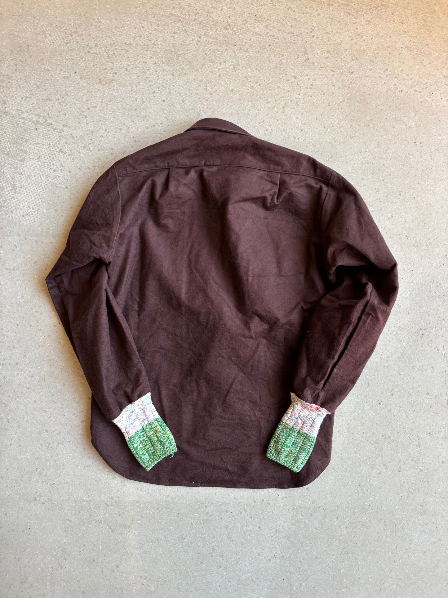 Eddie Bauer Buttonless Custom Shirt Brown Large
