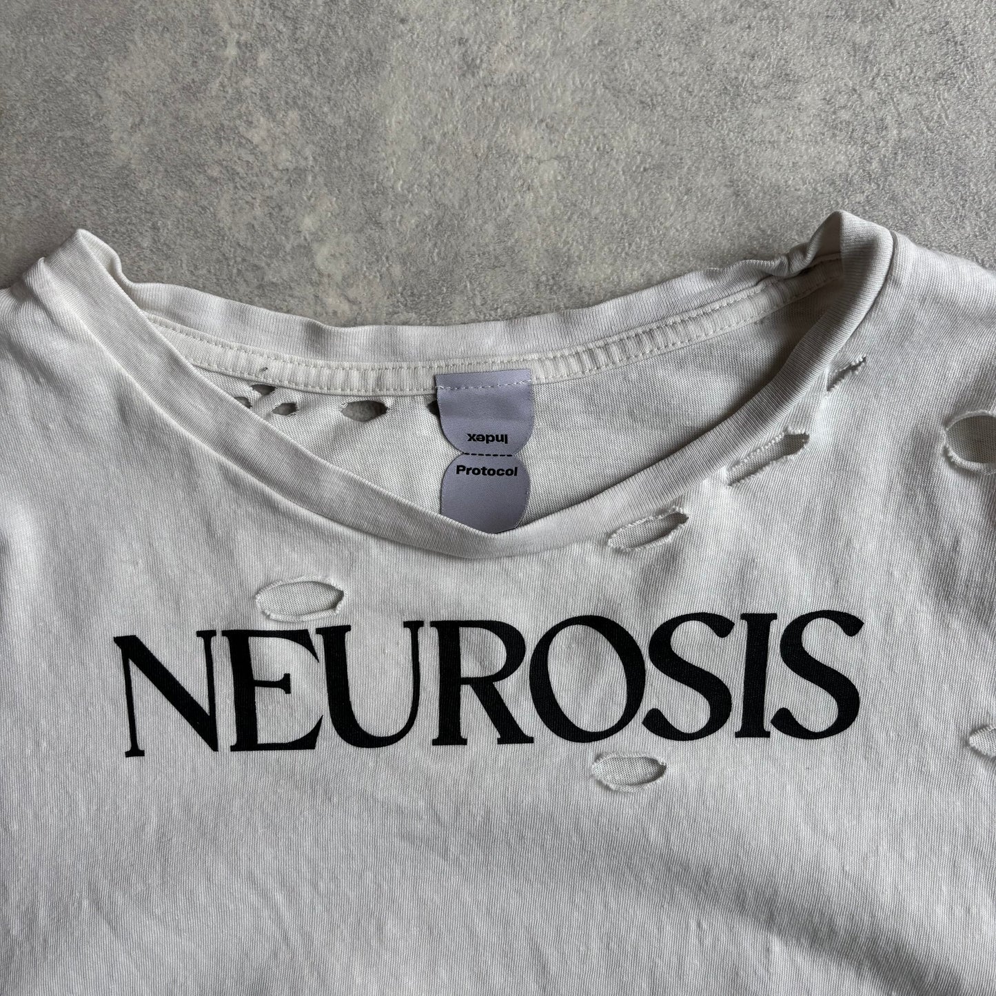 Protocol Index Neurosis Distressed T-Shirt L
