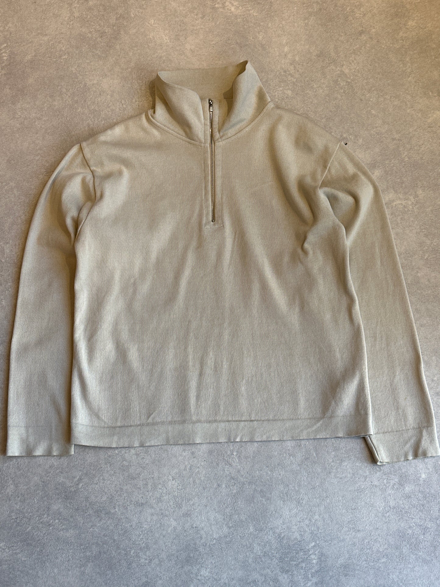 C.P Company 1/3 Zip up Beige Knitted Sweater