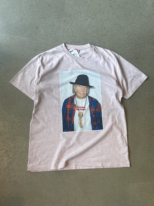 Supreme Photo Tee Neil Young Pink Size XL