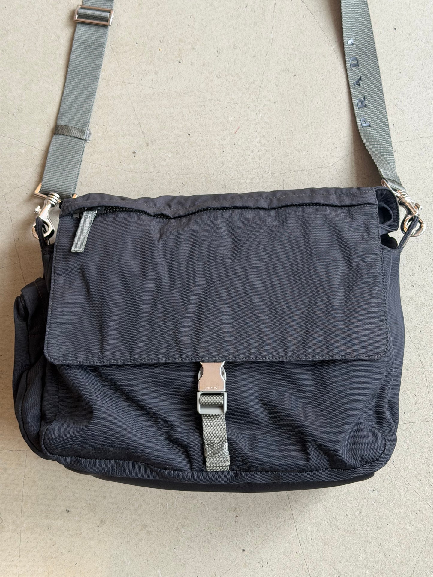 Prada Sport Nylon Black Messenger Bag