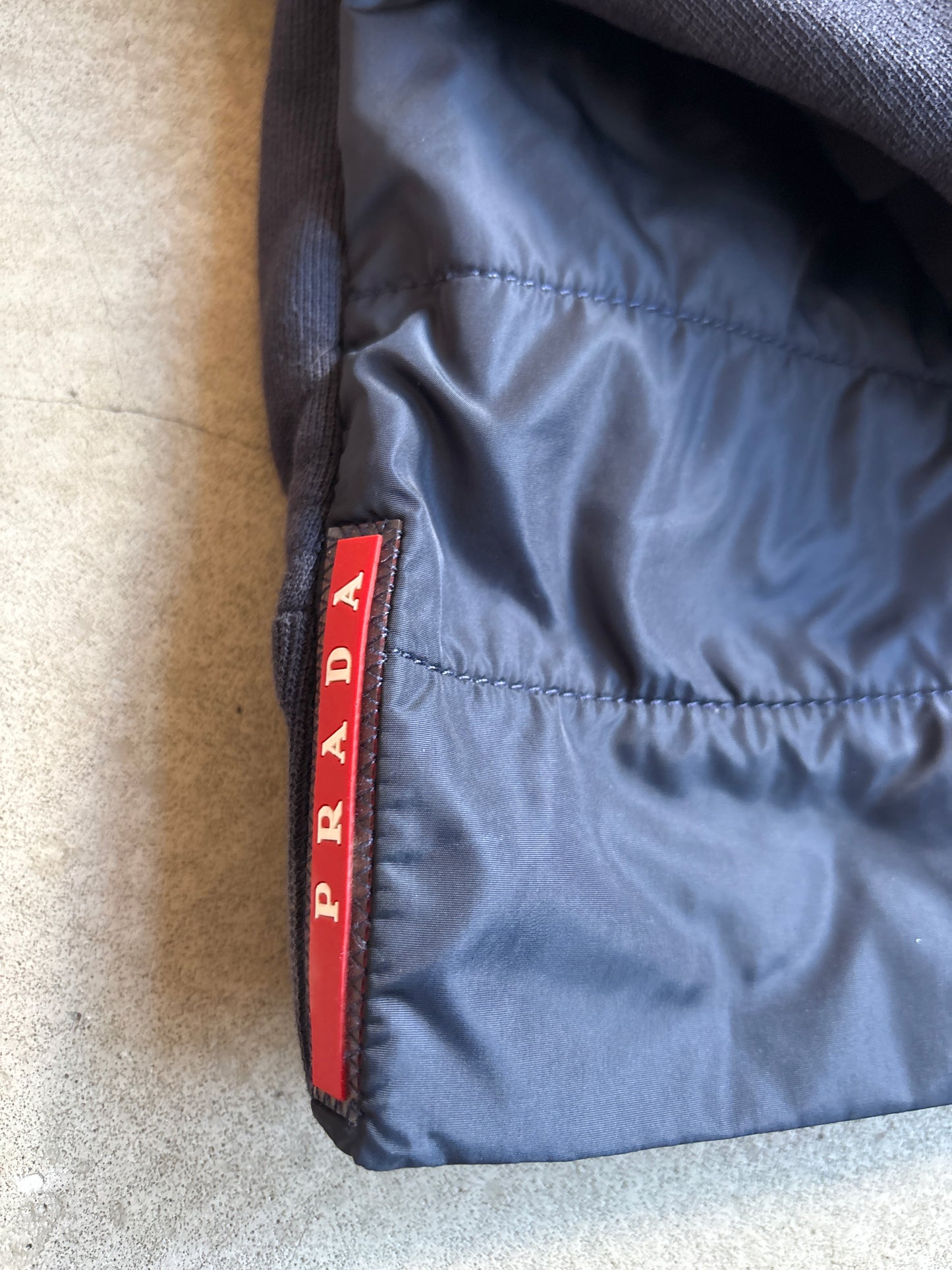 Prada Padded Cardigan L Navy
