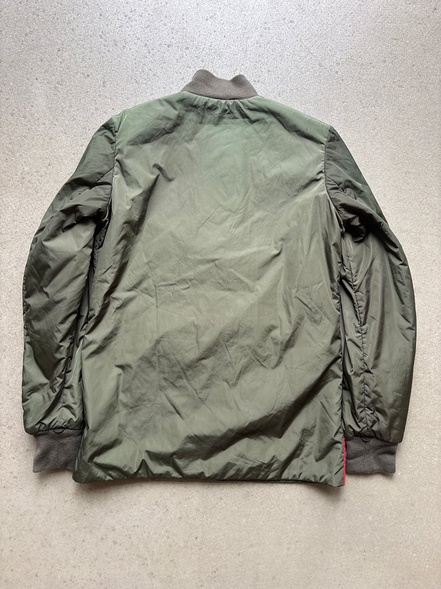 Prada Nylon Rib Jacket Army Green 42