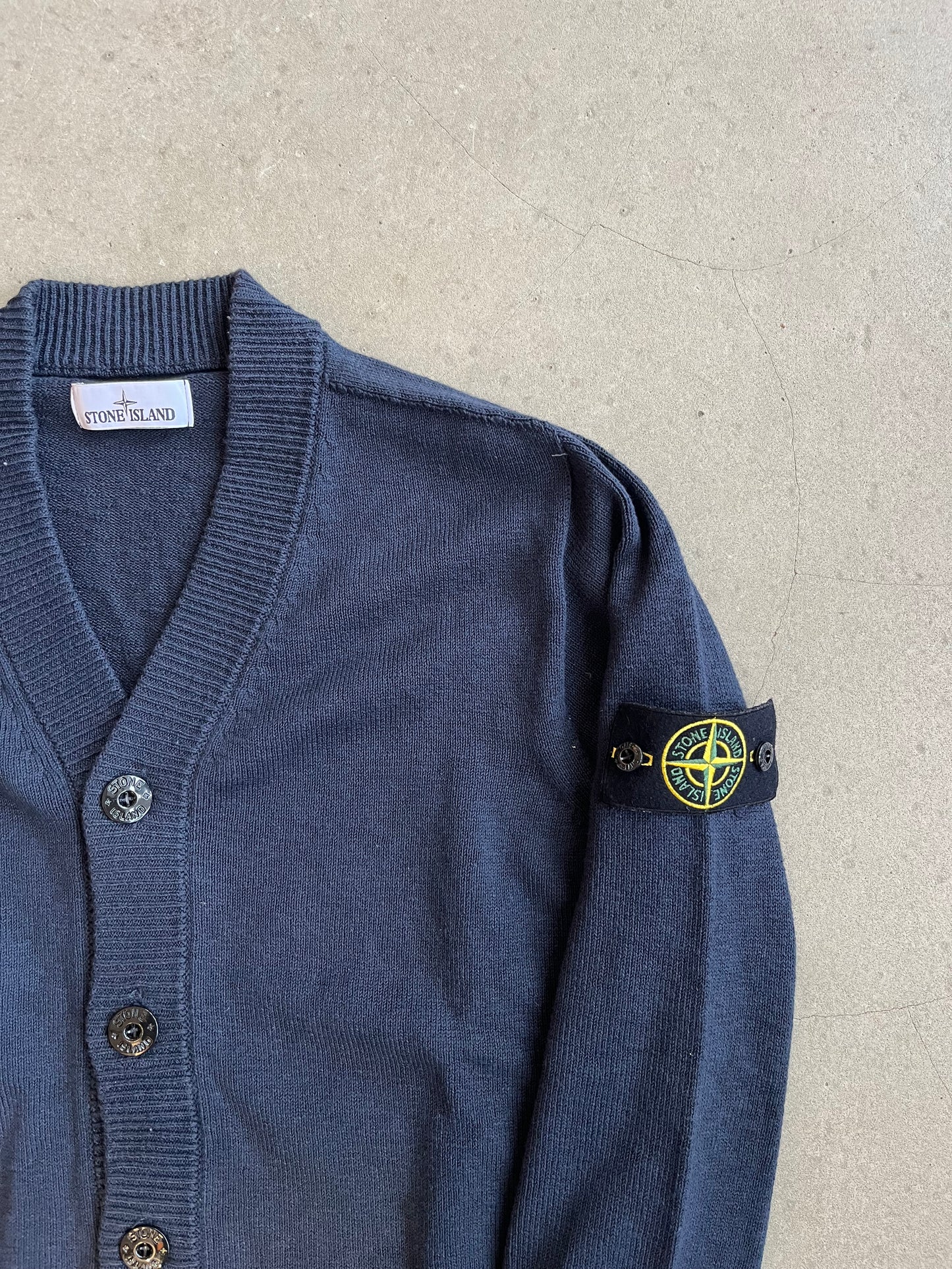 Stone Island Knitted Cardigan Navy Medium