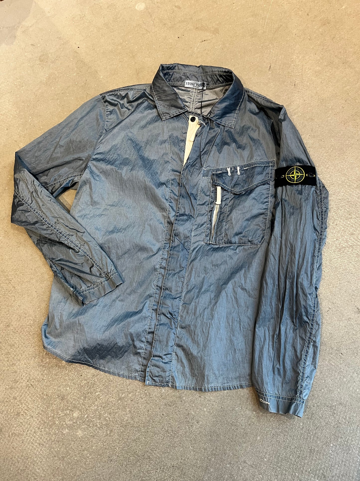 Vintage Stone Island Stitched Chrome Jacket XXL