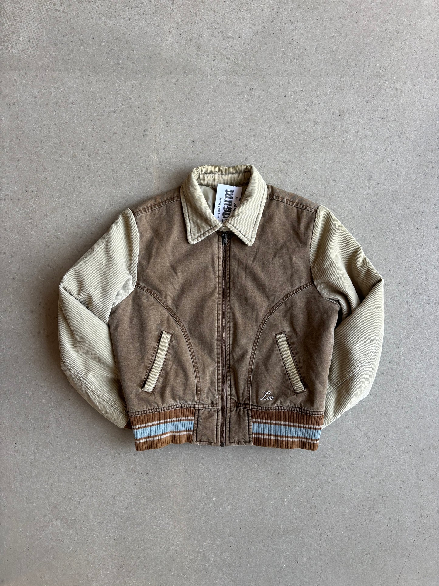 Lee Corduroy Padded Bomber Beige M