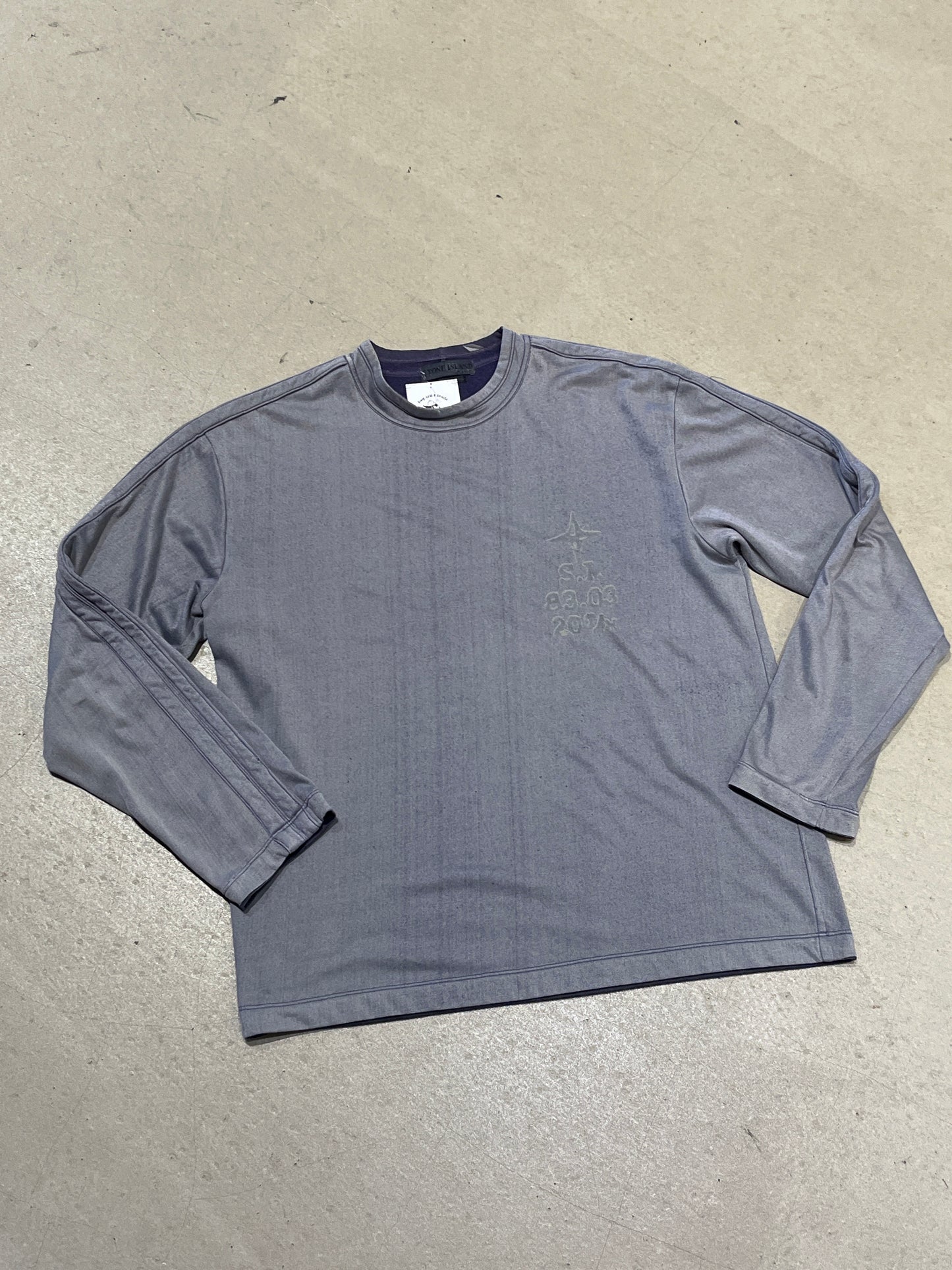 Vintage Stone Island See Through Sweater Grey Large