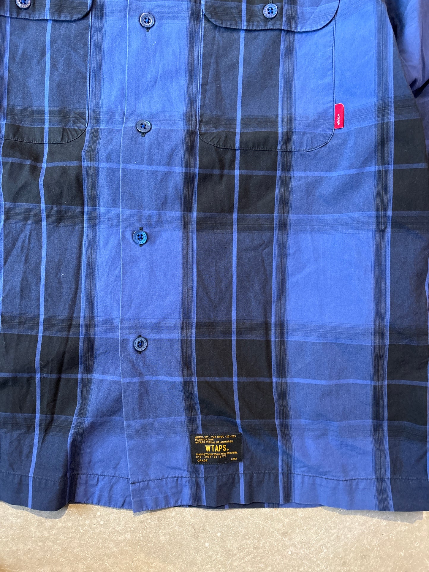 WTAPS Plaid Shirt Blue Large
