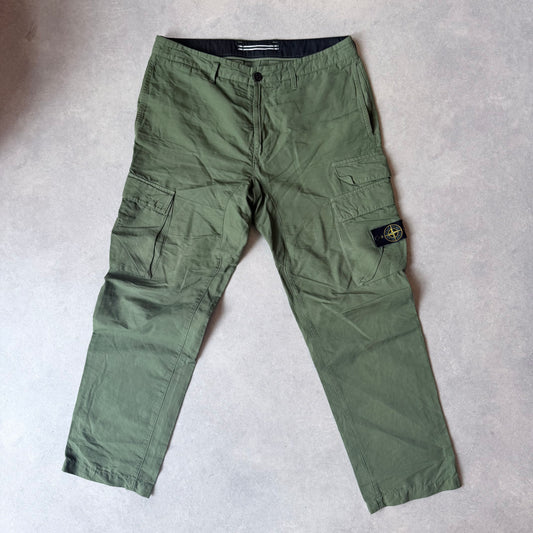 Stone Island Olive Cargo Trousers Size 36