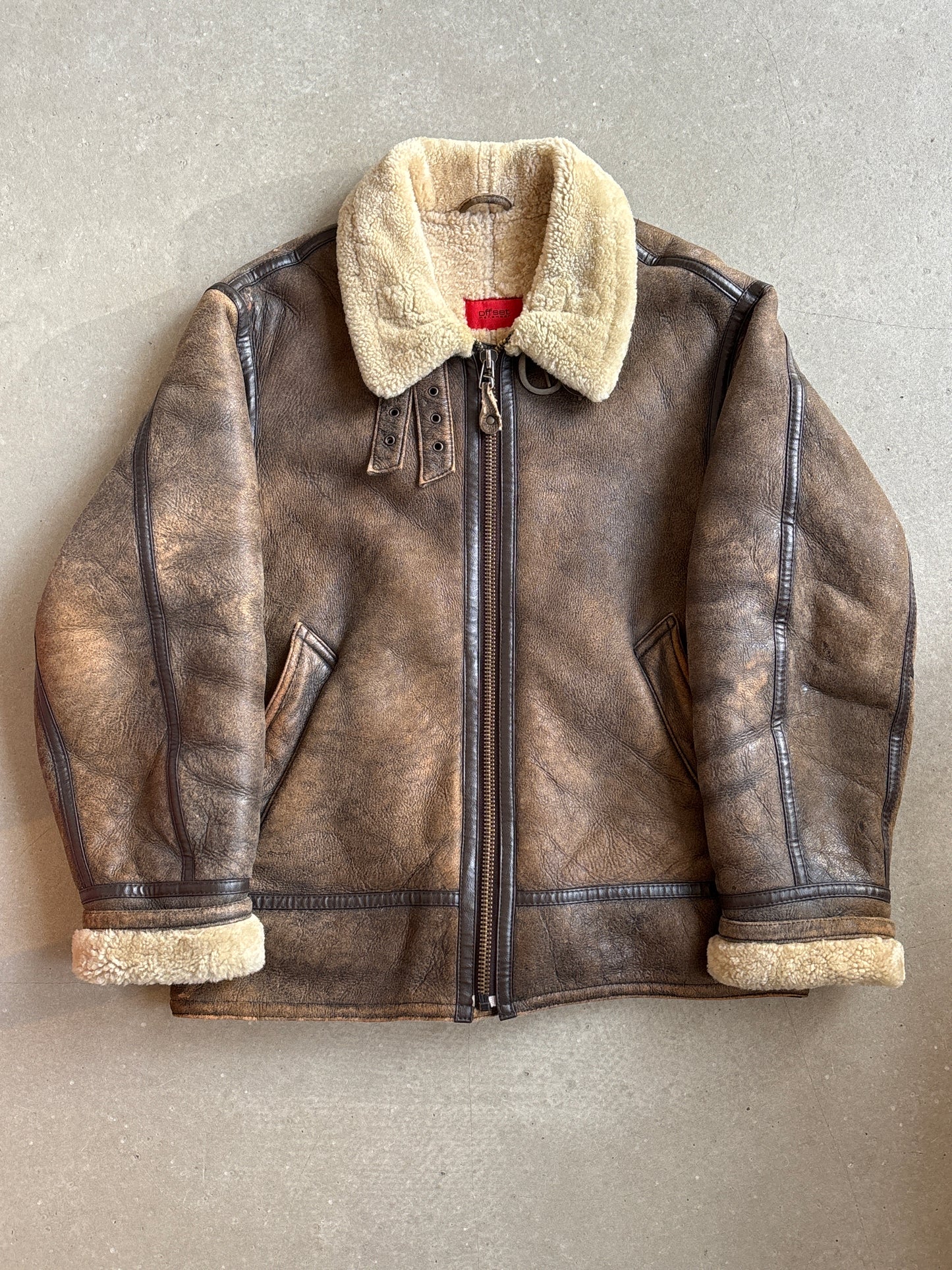 Offset Lammy Coat Brown 48