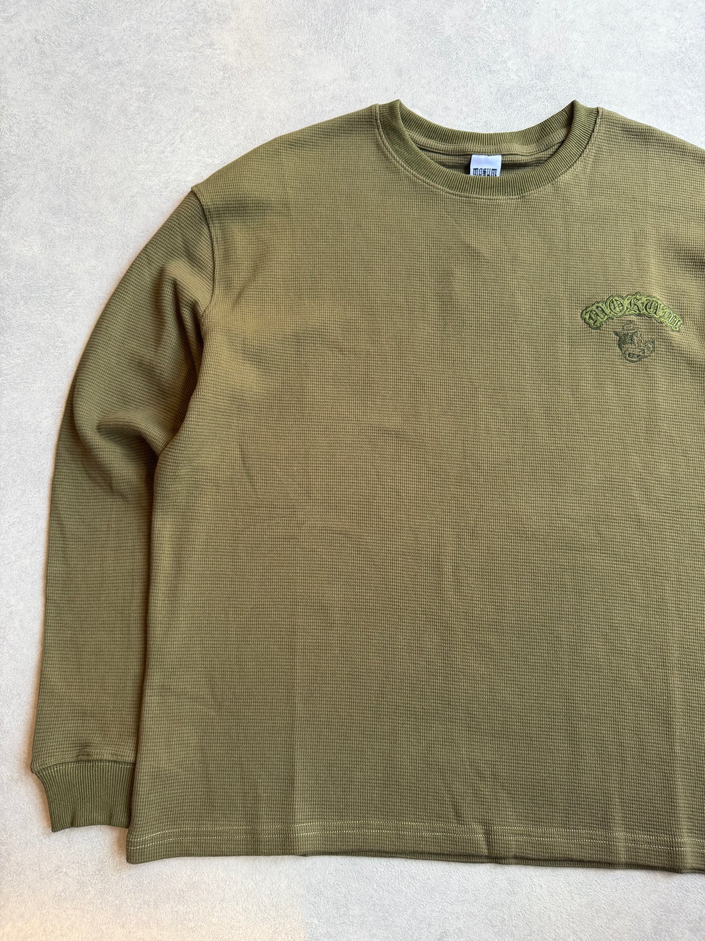 Basic Mokum Waffle Longsleeve Olive
