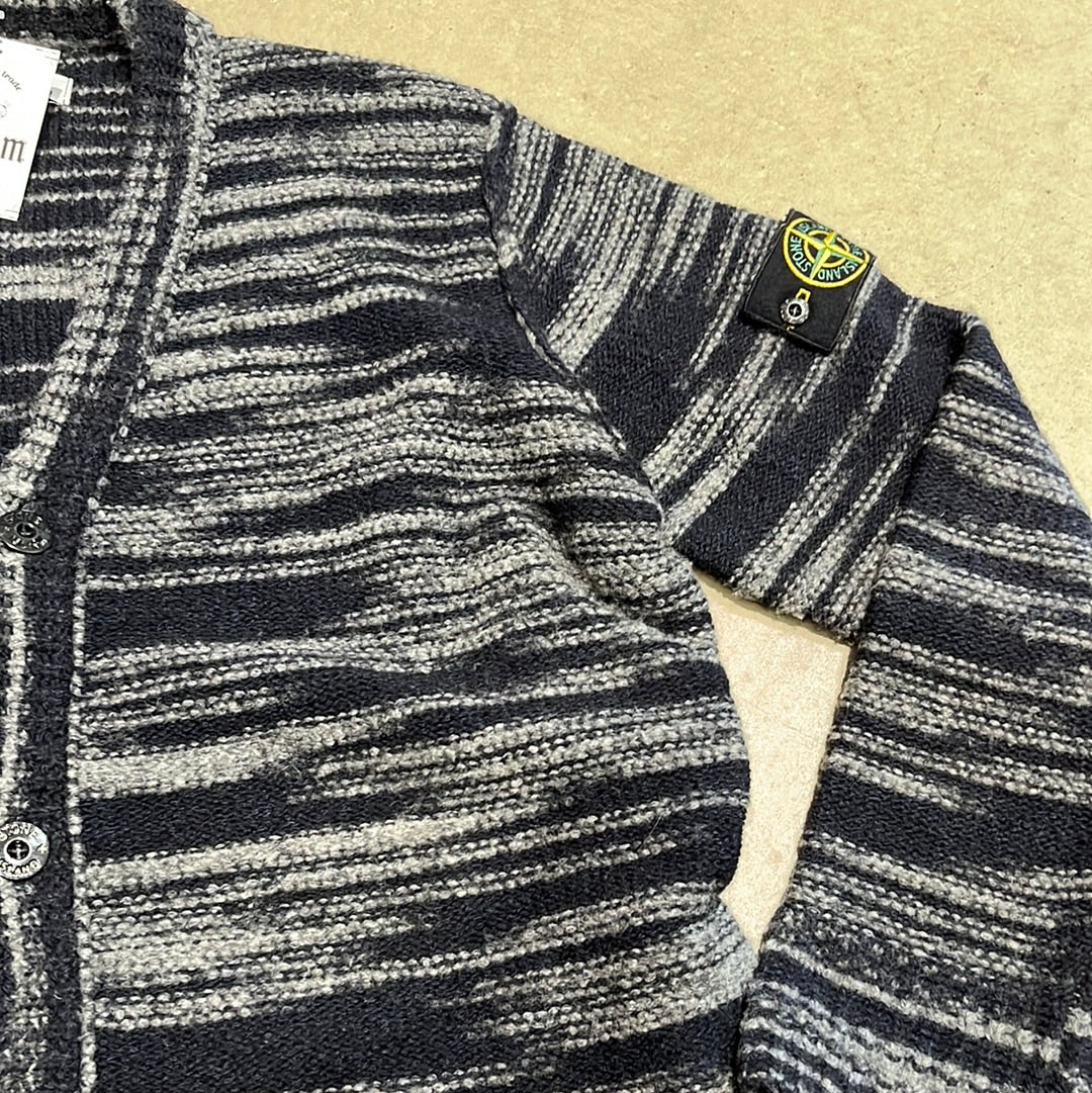 Stone Island Knitted Cardigan Black Grey XL