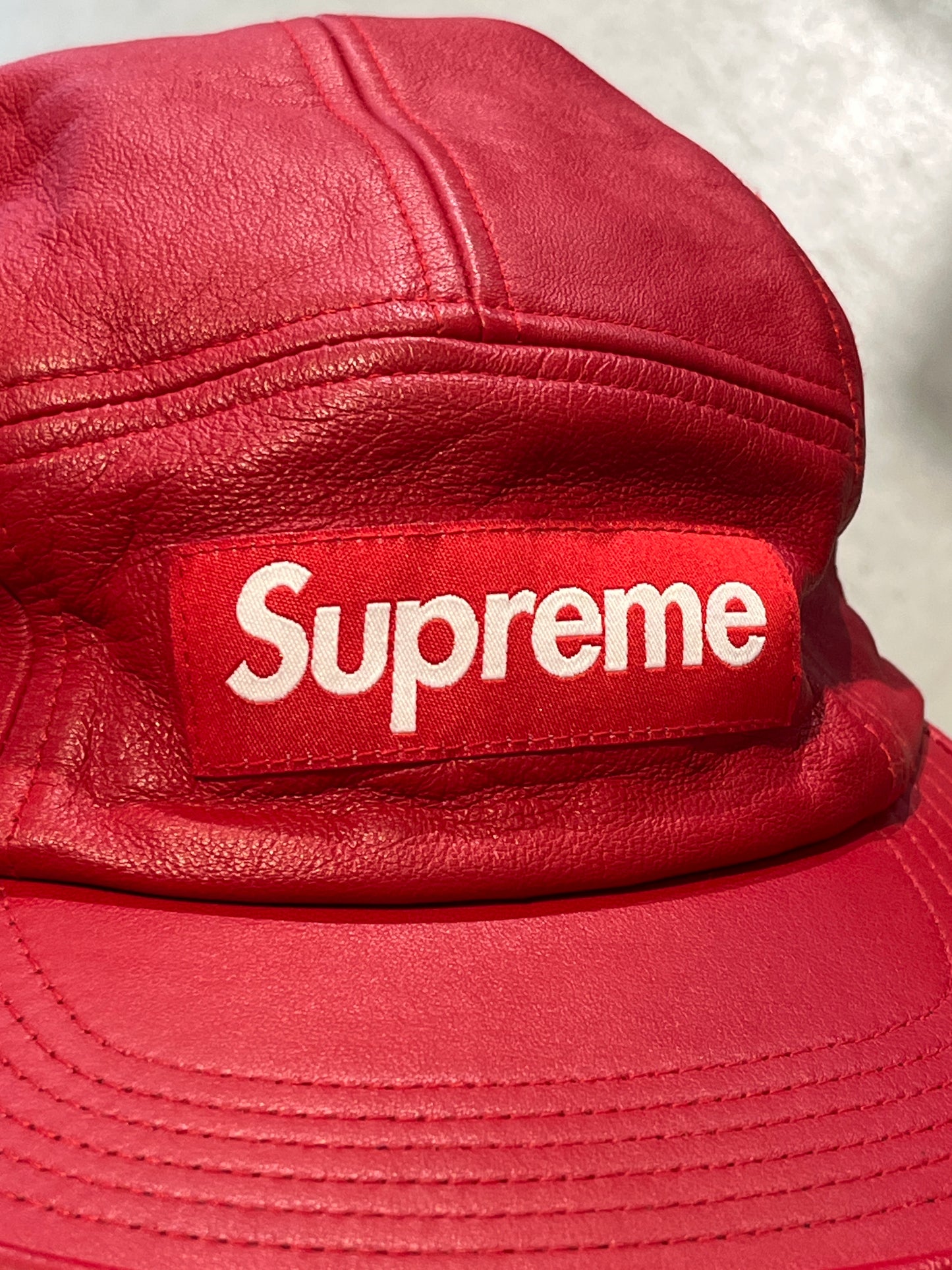 Supreme 5 Panel Leather Red