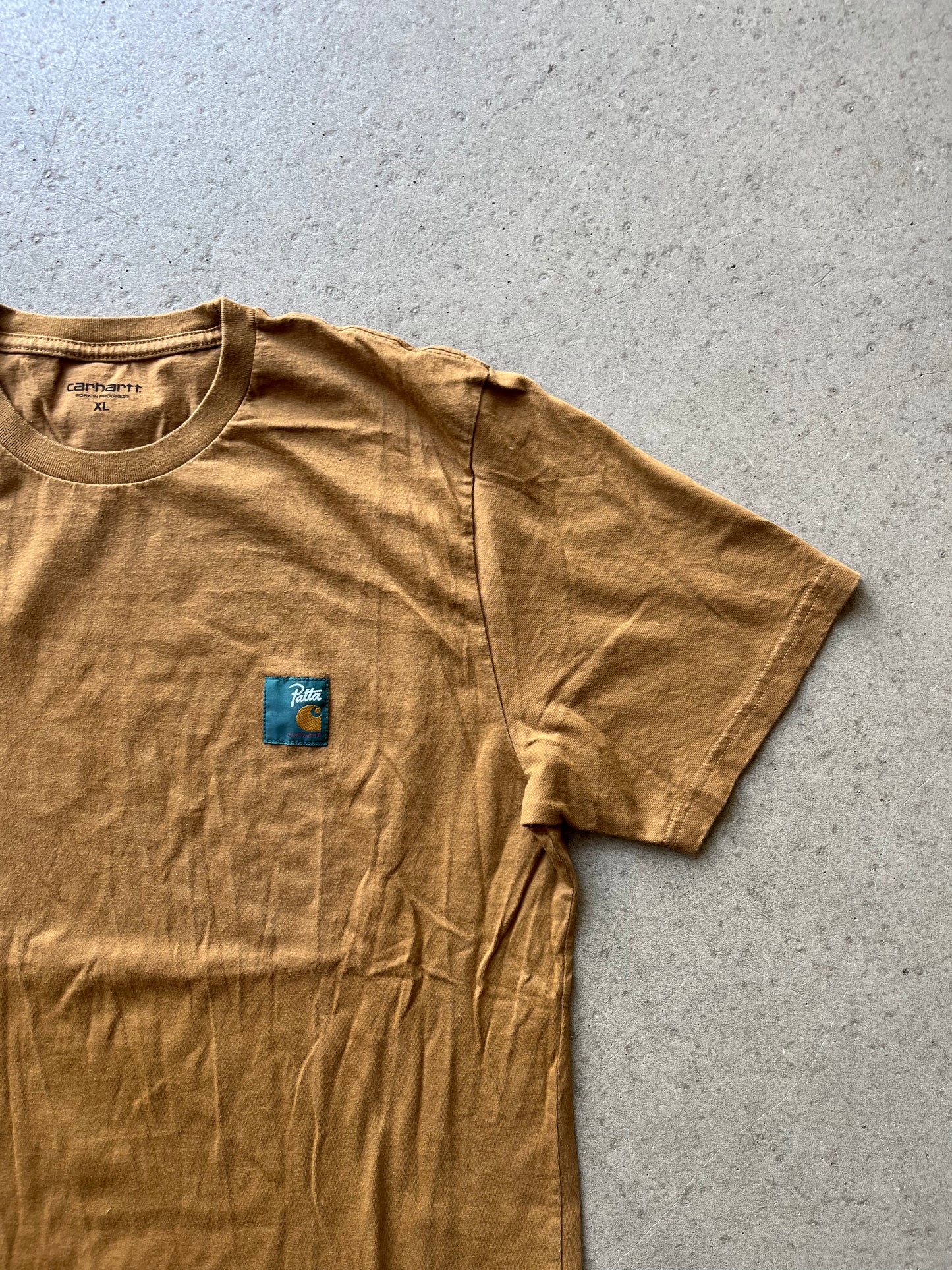 Patta X Carhartt Logo Tee Brown XL