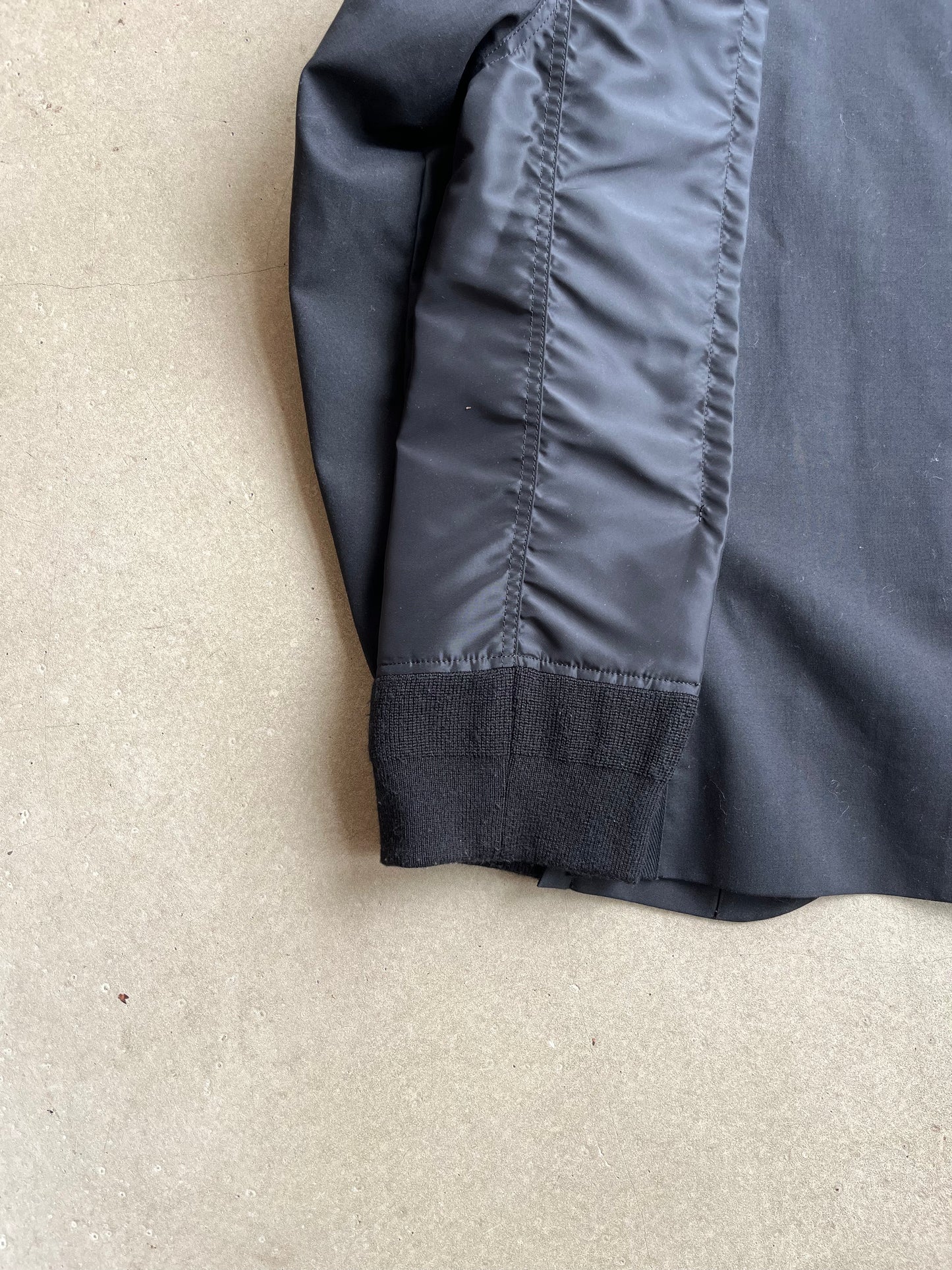 Sacai Wool Blended Twill Jacket Black Medium