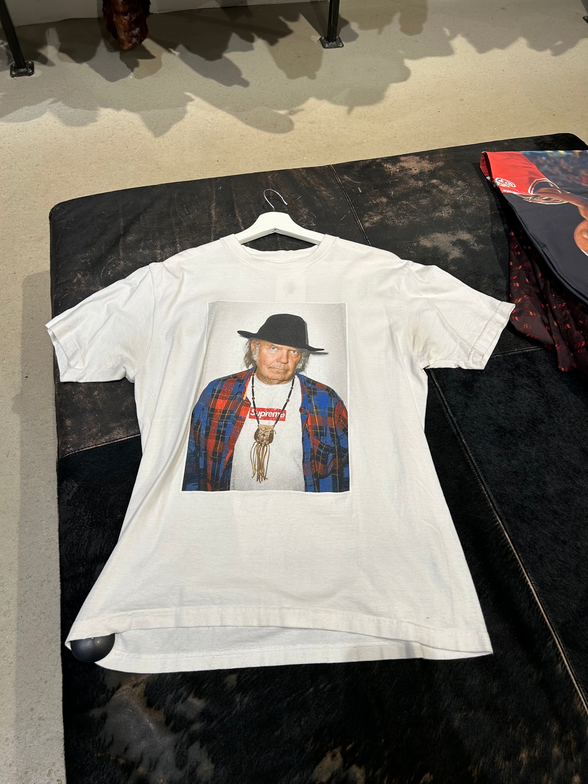 Supreme neil young tee white on sale