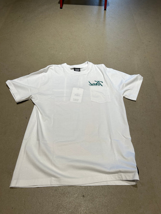 Tired Workstation Pocket T-Shirt White