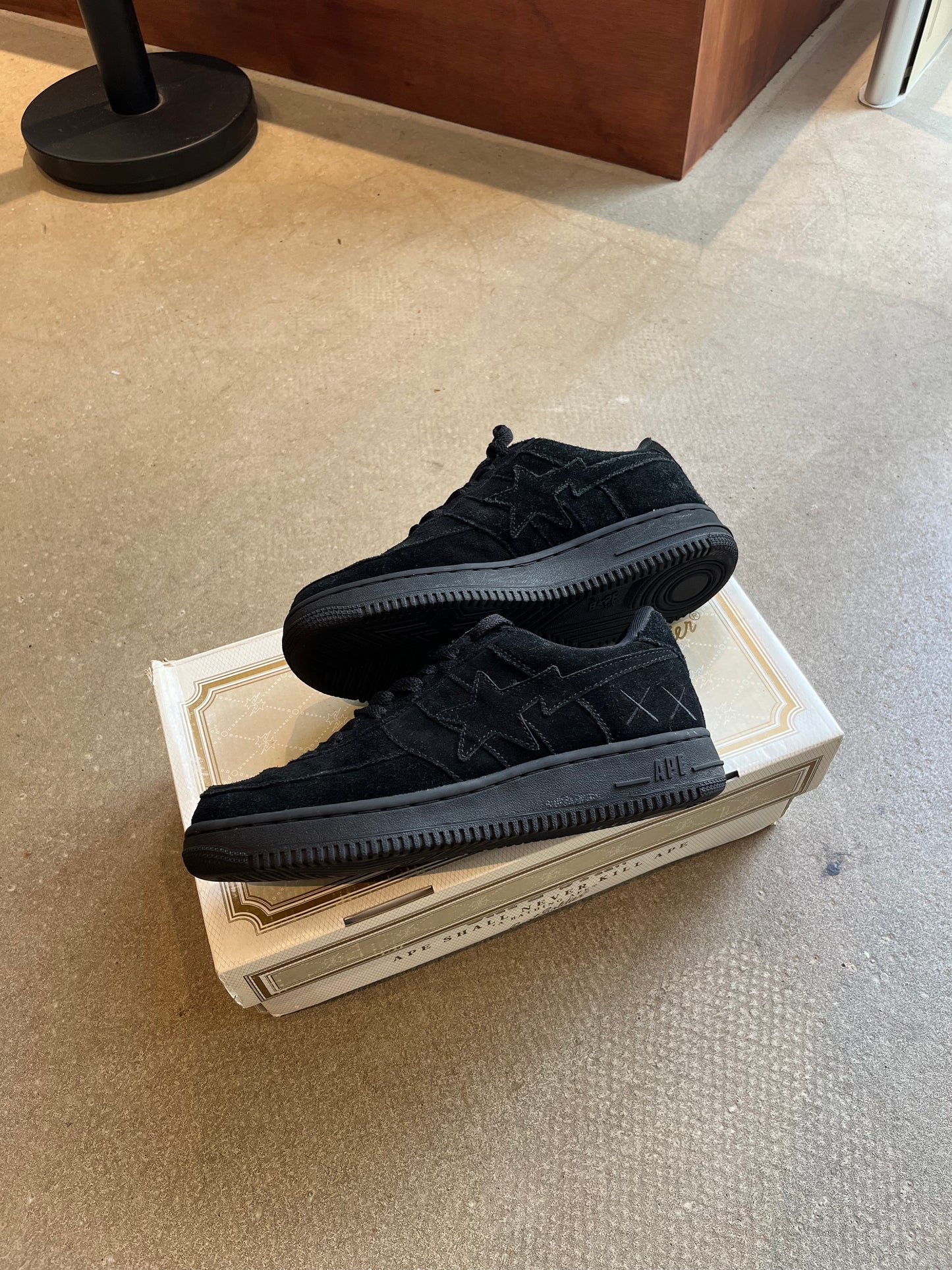 Bape × Kaws  Bapesta Black EU 42